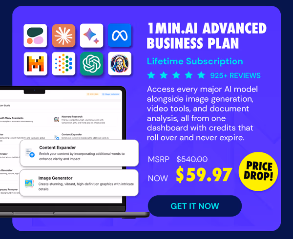 1minAI Advanced Business Plan Lifetime Subscription