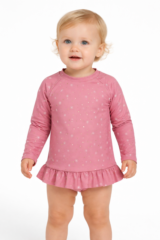 Image of Bablegøye UV Longsleeve Swimtop, Canyon Rose  (UPF 50+)