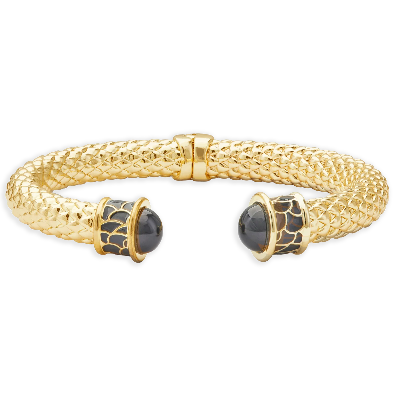 Image of Minoan Torque Bangle in Black & Gold