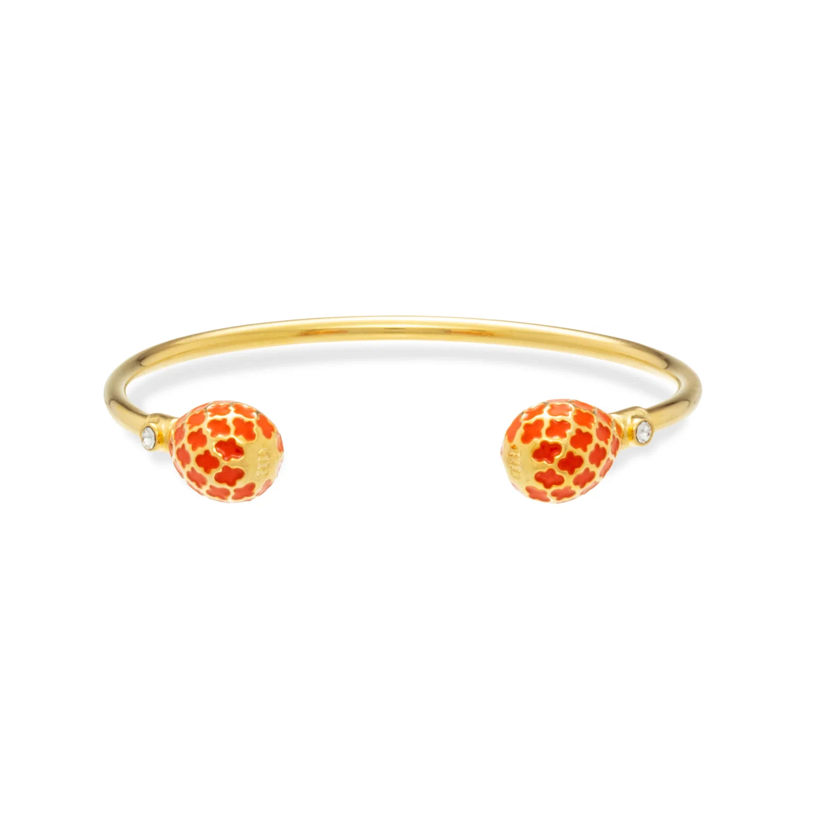 Image of Agama Torque Bangle in Orange & Gold