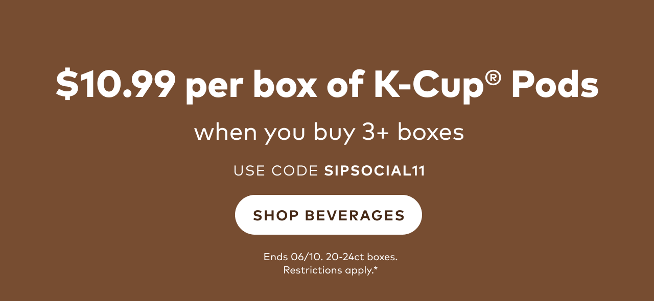 $10.99 per box when you buy 3+ boxes with code SIPSOCIAL11