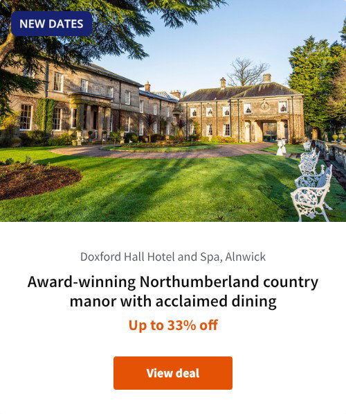 Award-winning Northumberland country manor with acclaimed dining