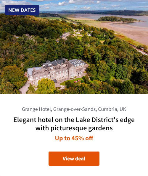 Elegant hotel on the Lake District's edge with picturesque gardens