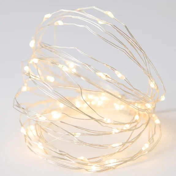 Silver wire string lights $4.