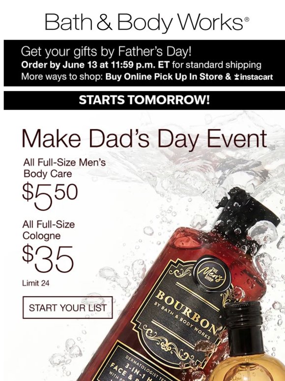 dad's day deals start tomorrow...