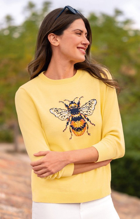 Ladies Cotton Bee Crew Neck