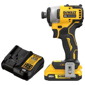 DEWALT 20V MAX Atomic Impact Drive Kit, 1/4in. Drive, Model# DCF809D1