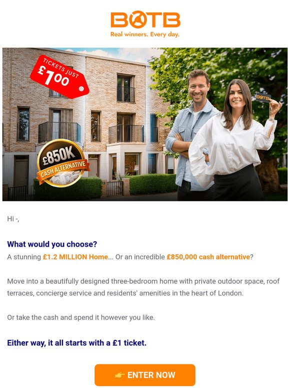 🏡 Home or £850,000 cash?