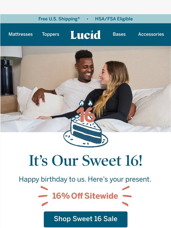 Celebrate our Sweet 16 with us! 🎉