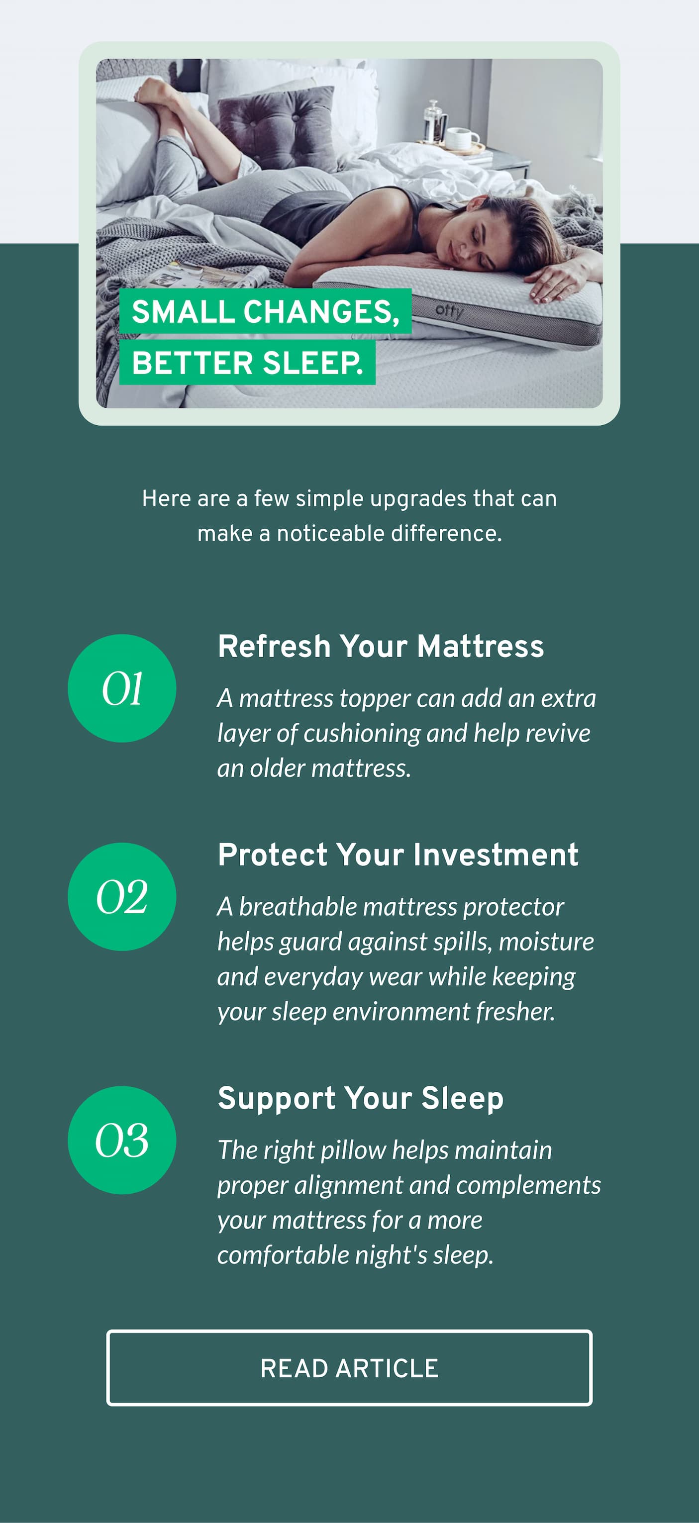 Small Changes, Better Sleep
