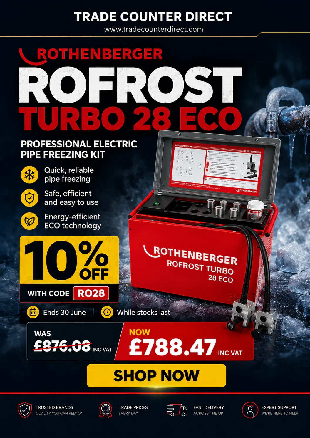 Rothenberger ROFROST Turbo 28 Eco Pipe Freezing Kit