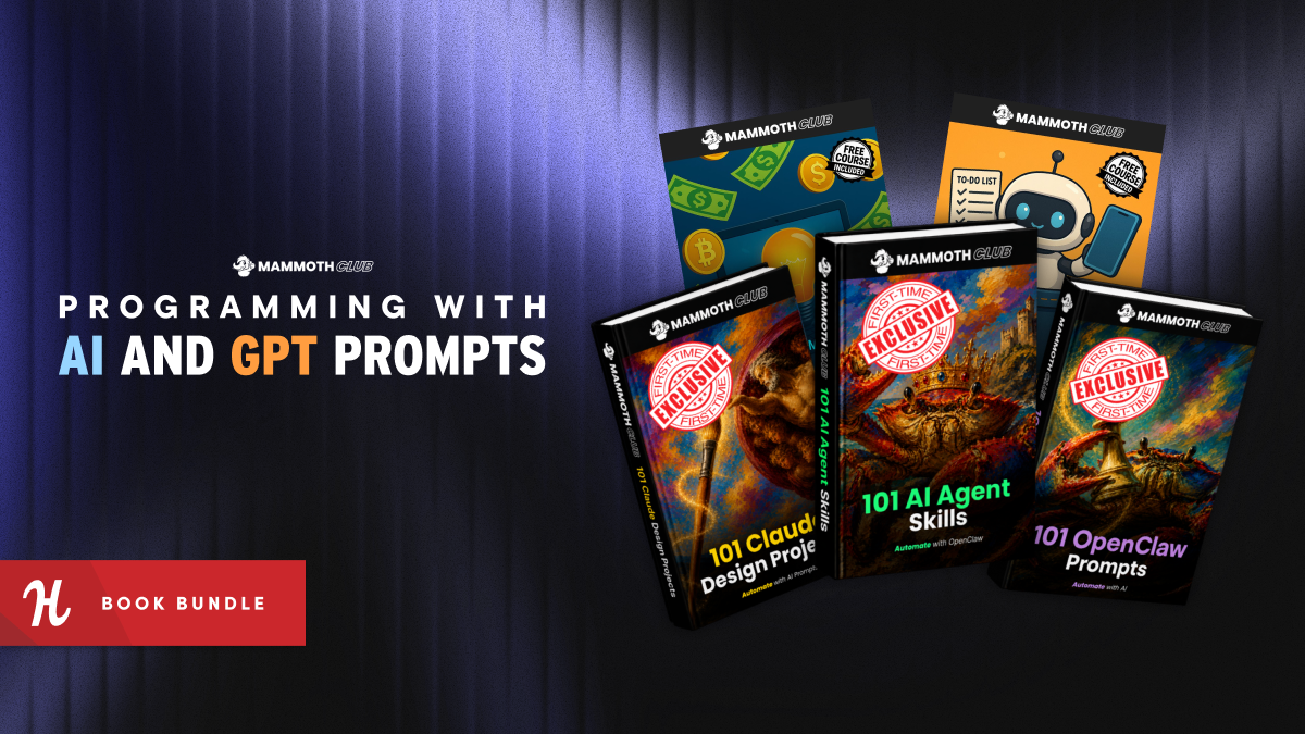 Level up your coding and AI skills with a massive collection of AI and GPT prompts by Mammoth Club! 