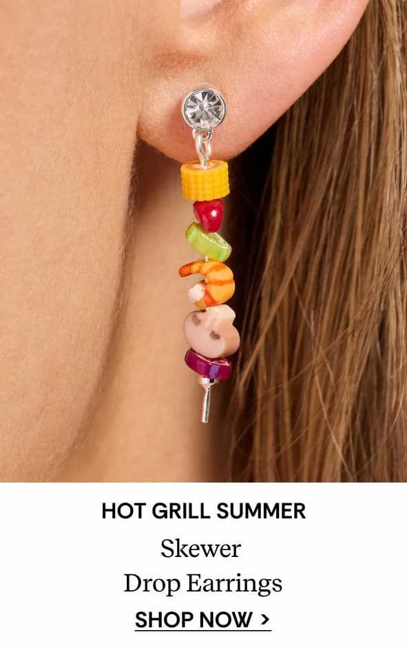 Hot Grill Summer Skewer Drop Earrings