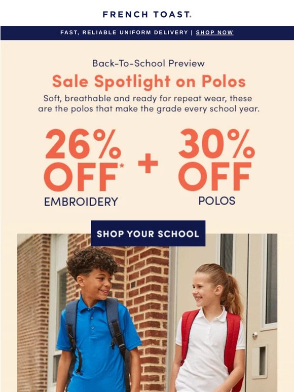 👕 Sale spotlight: 30% off polos