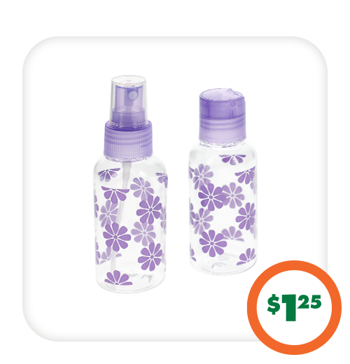 $1.25 Travel Bottles, 2-ct.