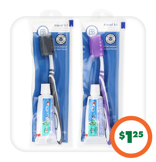 $1.25 Travel Toothbrushes, 1-ct.