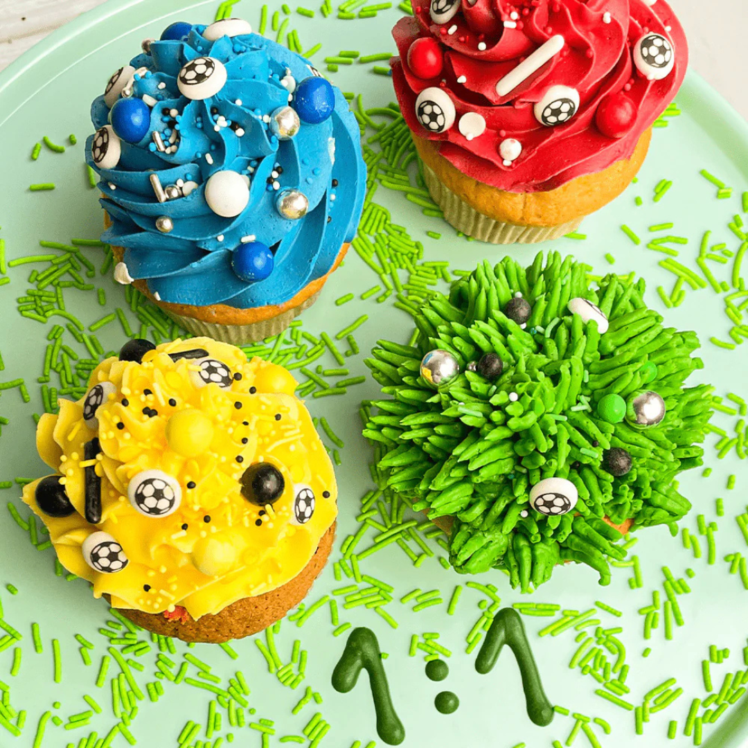 fotball cupcakes