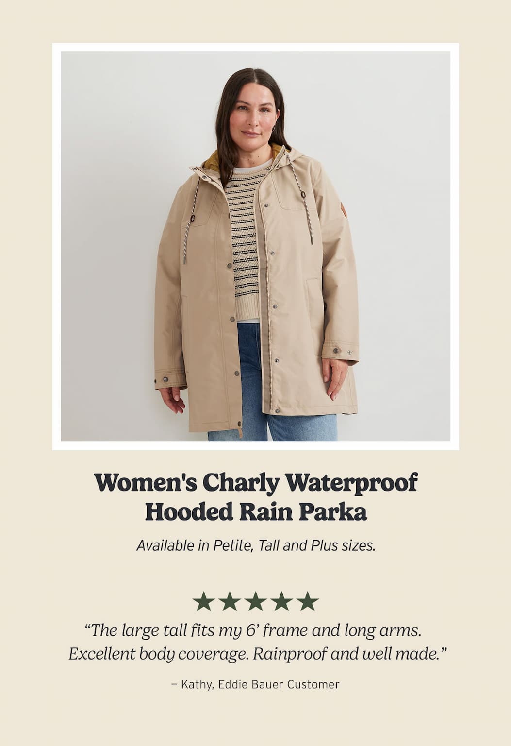 Women's Charly Waterproof Hooded Rain Parka