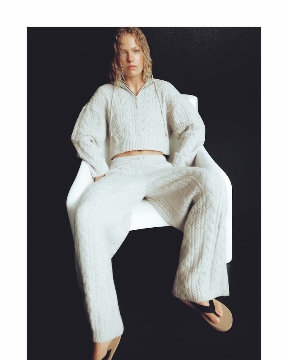 Cable Knit Hoodie