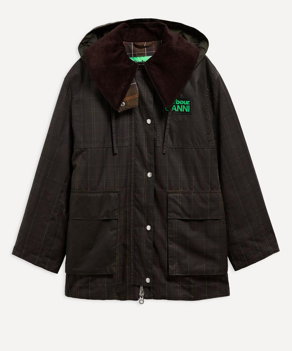 Barbour x GANNI Tartan Waxed Duffle Coat