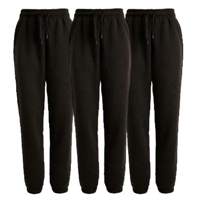 Kids Fleece Jogger Sweatpants - Size 2, Black