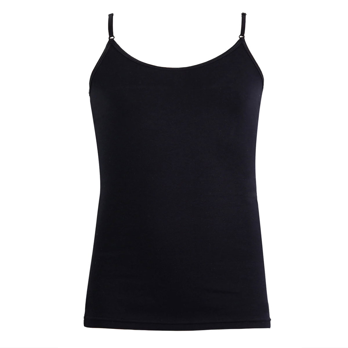 Girls' Cotton Camisoles - Small-Large, Black