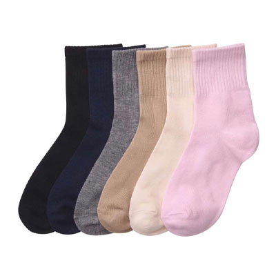 Girl's Crew Socks - Size 0-12M, Assorted Colors