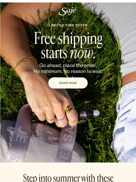 Free shipping on your summer essentials