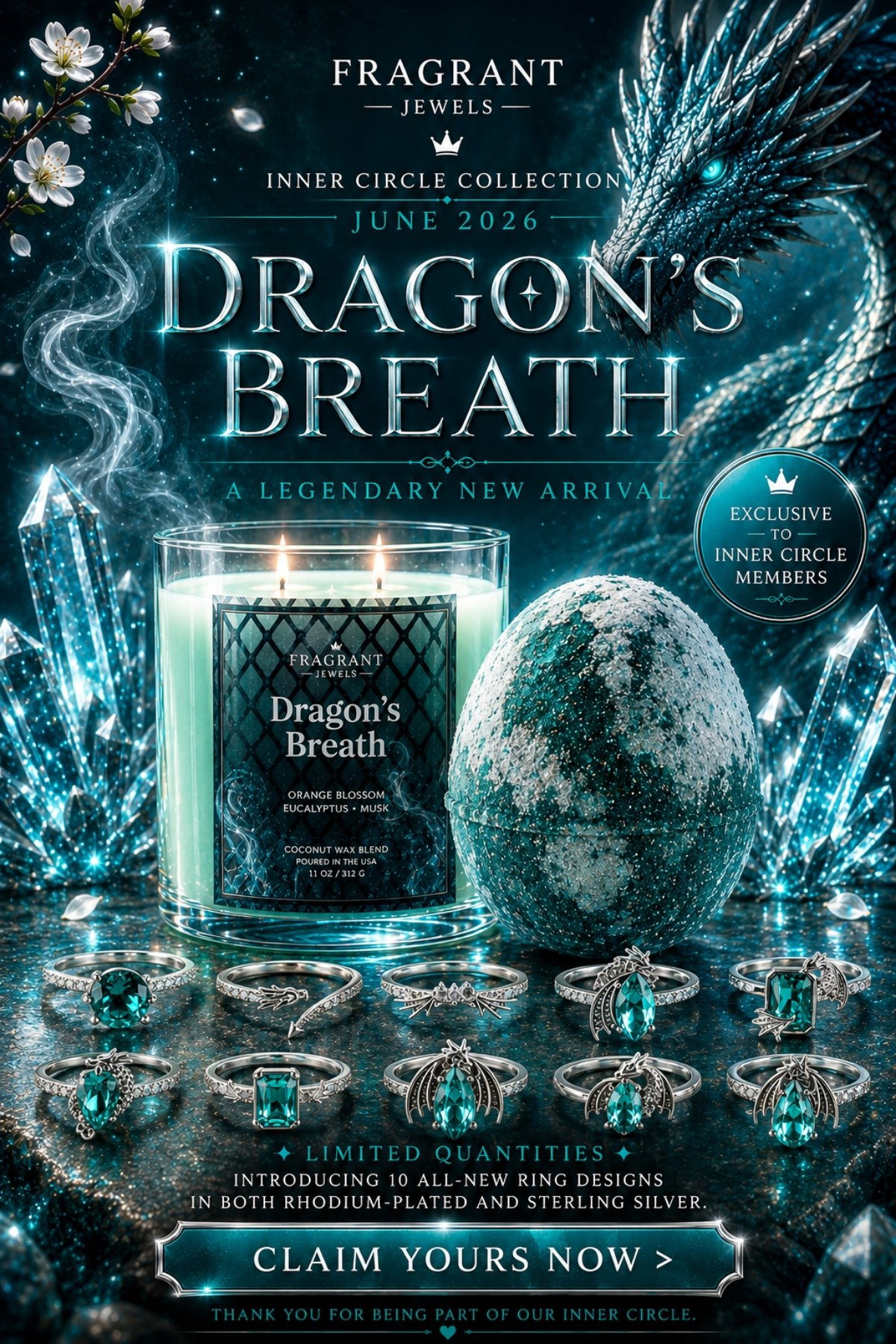 June 2026 Inner Circle - Dragon's Breath - Legendary - New Member Offer: $19.98 - first two boxes - w/ code NEWIC + up to 45% member savings + Free Shipping w/ code SHIPIC - 10 new rings - Claim Yours