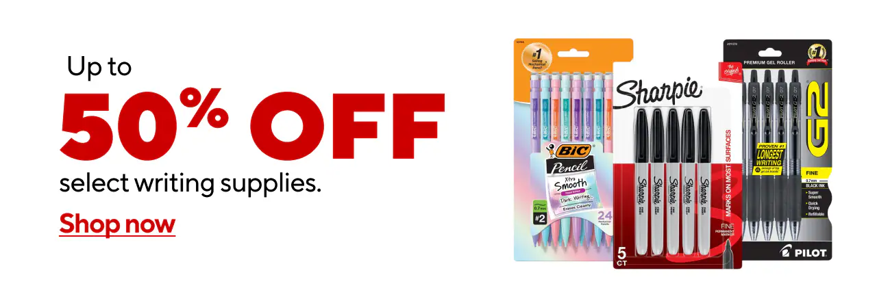 Save 50% on Writing Top Brands
