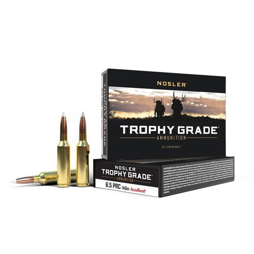 NOSLER Trophy Grade 6.5 PRC 140gr AccuBond Brass Rifle Ammunition | 20 Rounds