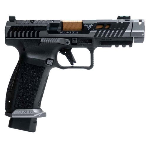CANIK TTI COMBAT 9mm 4.6" 10rd - Black & Gold w/ Ported Barrel