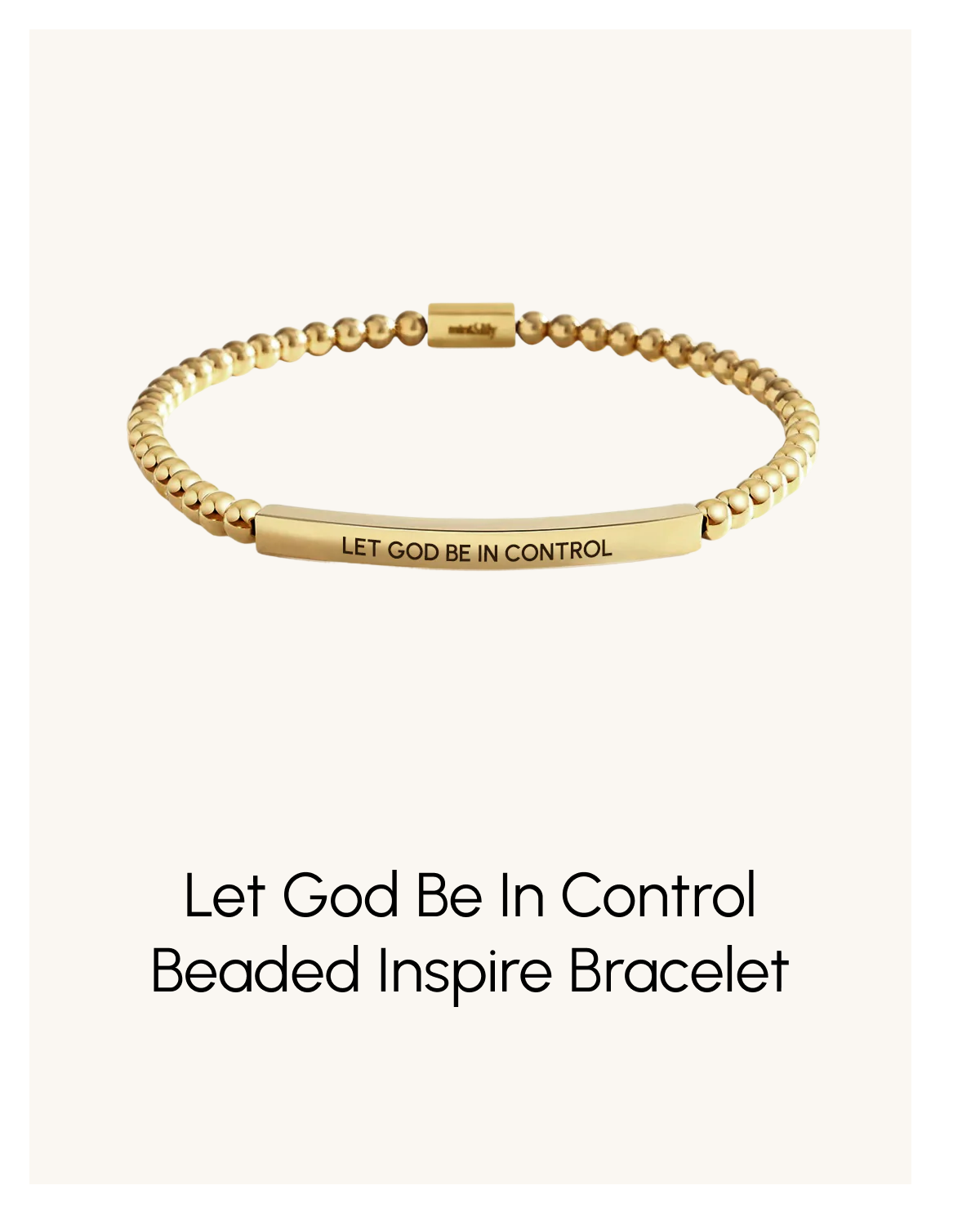 Let God Be In Control Beaded Inspire Bracelet