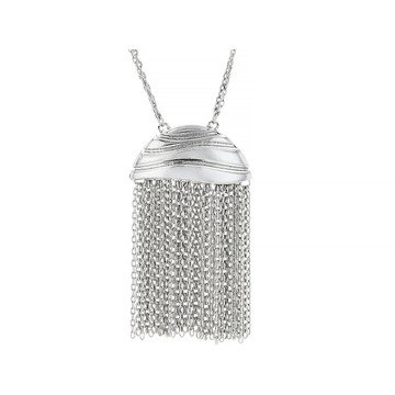 Silver Tone Tassel Necklace
