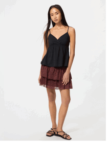 product9women0shirring0volume0frill0mini0skirt