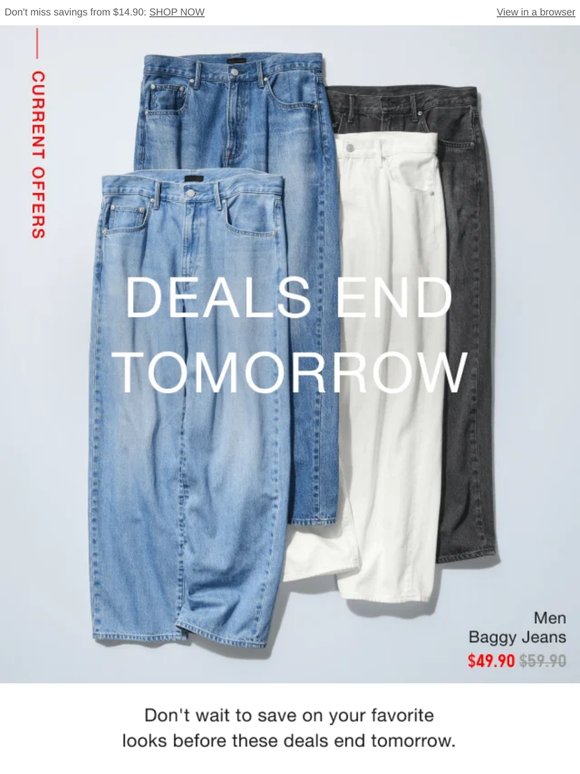 Deals end TOMORROW