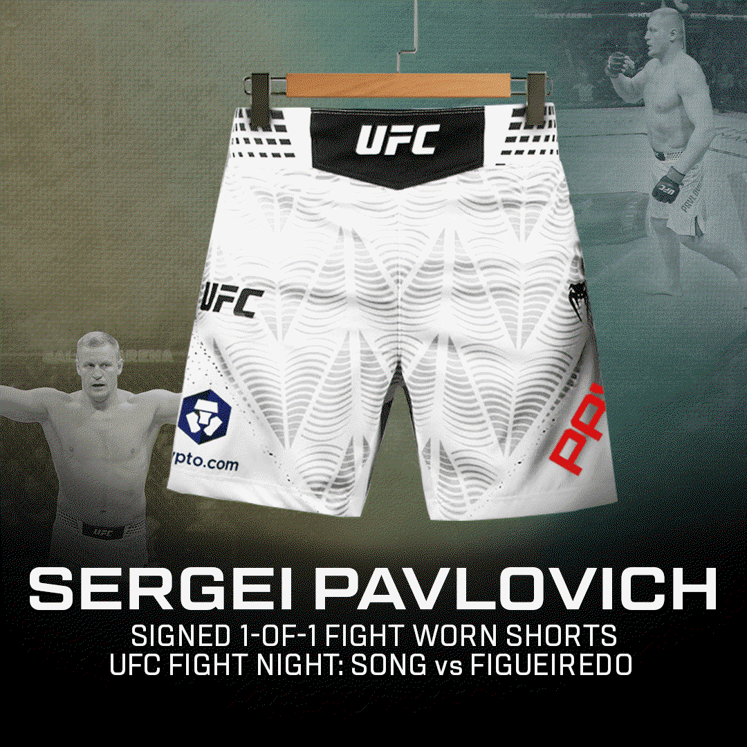 Sergei Pavlovich Signed Fight Worn Shorts
