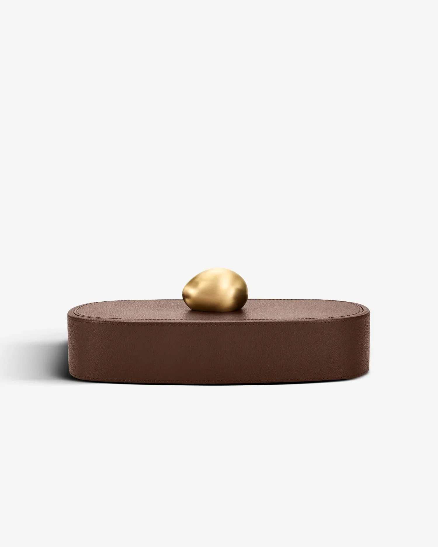Image of Pebble Trinket Box - Brown
