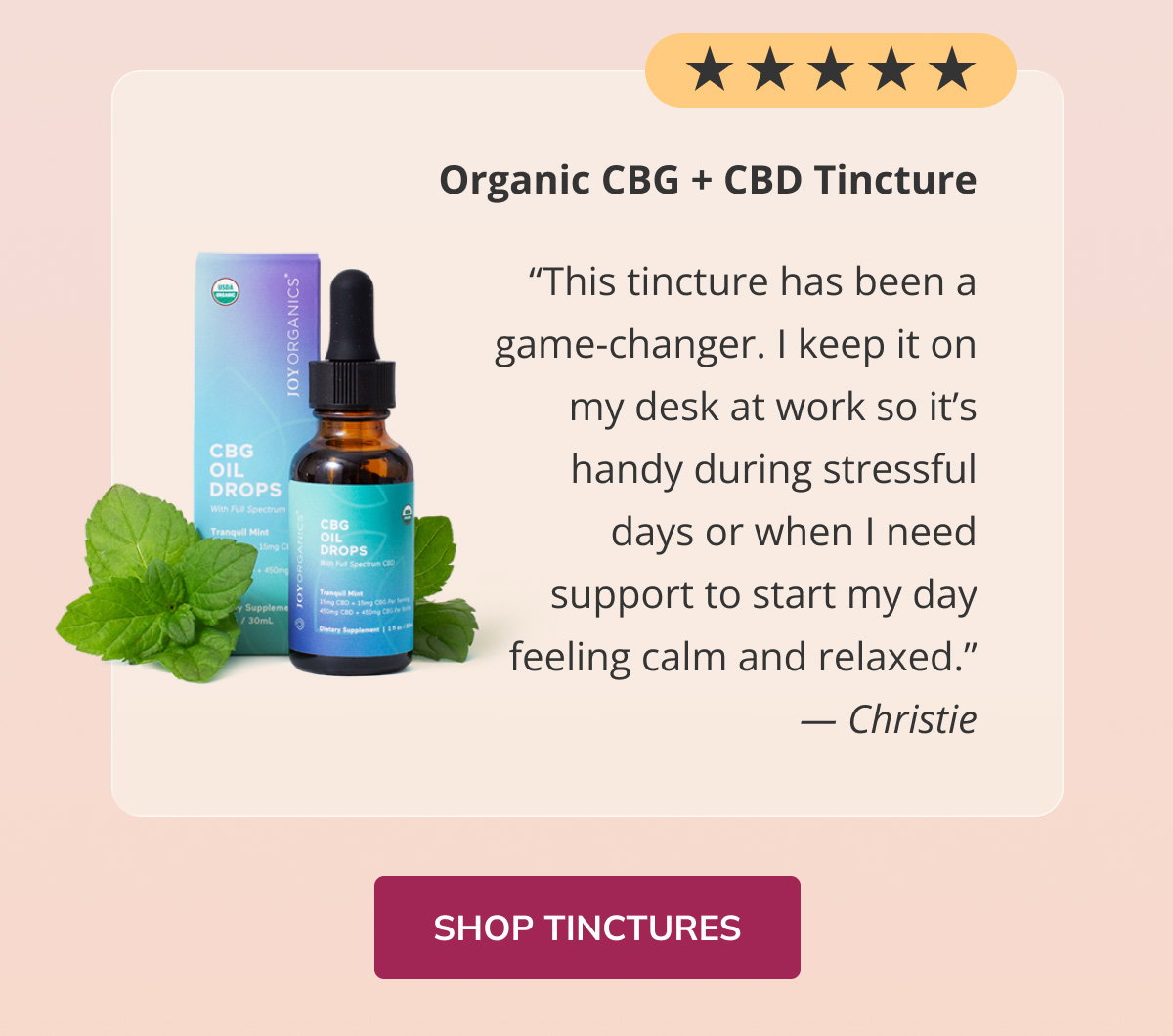 Organic CBG + CBD Tincture
