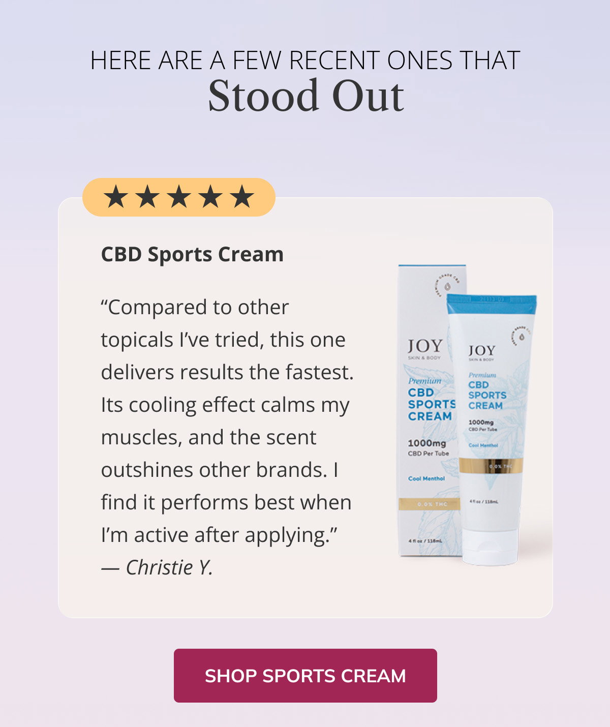 CBD Sports Cream