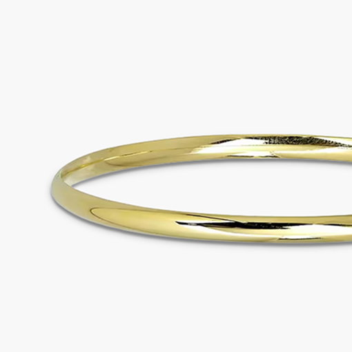 Polished Hinge Bangle Bracelet in 14K Yellow Gold