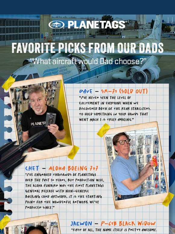 PlaneTags Our Dads Would Pick