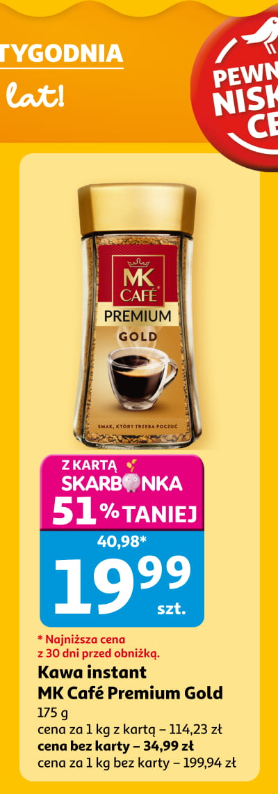 Kawa instant MK Café Premium Gold z kartą Skarbonka