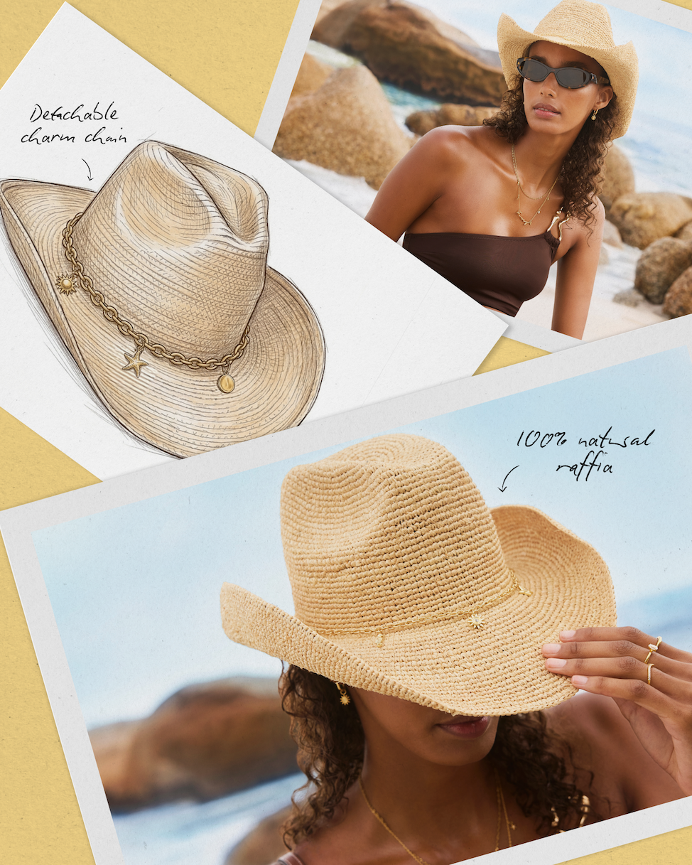 Raffia Cowboy Hat (Natural)