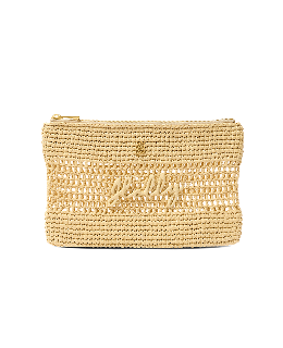 Personalised Raffia Pouch (Natural)