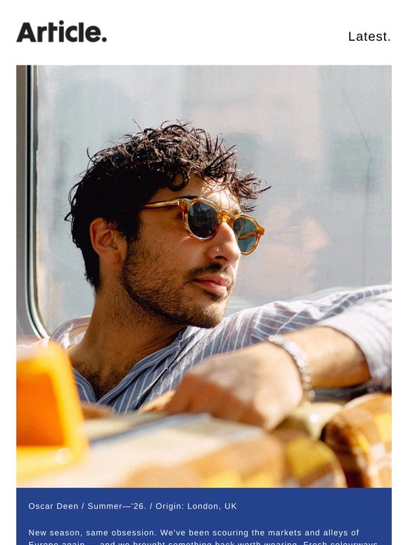 NEW: OSCAR DEEN SS26 Sunglasses — Bold, vintage-inspired aesthetics