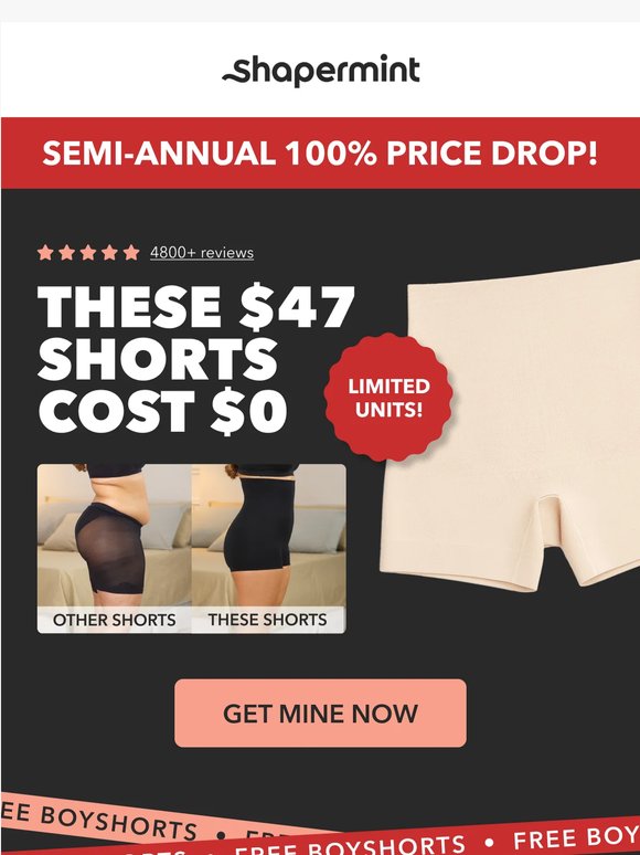 Final Chance For $0 Shorts 🚨