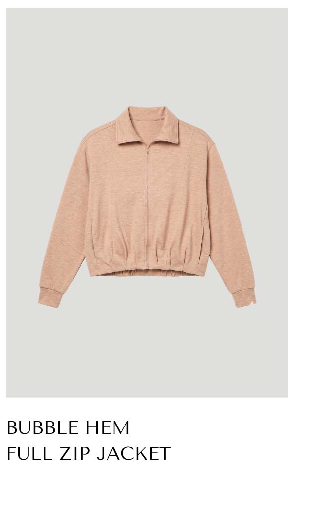 Bubble Hem Full Zip Jacket