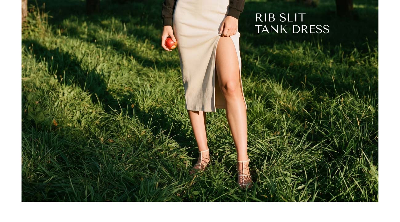 Rib Slit Tank Dress