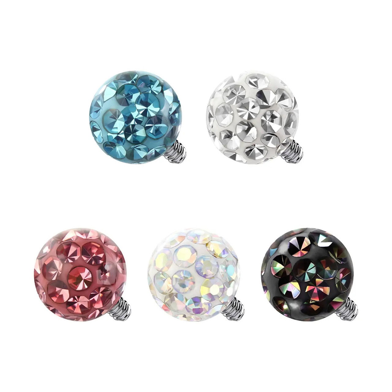  Titanium Ferido Ball Dermal Anchor Tops Piercings Jewelry 